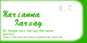 marianna karsay business card